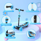 isinwheel Long Range 3 Wheel Kids Electric Scooter